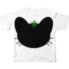 黒猫とまとのこんにちはにゃん All-Over Print T-Shirt :back