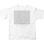 rilybiiのふわふわうさぎとお花畑 All-Over Print T-Shirt :back