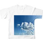 空飛ぶ猫 sakuuのclouds フルグラフィックTシャツの背面