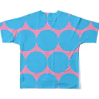 鳥式ナグの水玉模様 All-Over Print T-Shirt :back