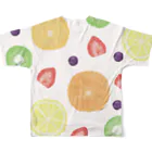 Peach and Jerryのfruit cake フルグラフィックTシャツの背面
