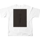 rilybiiの darkcharcoal chocolateBrown All-Over Print T-Shirt :back