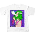 UWUMAのYANIKASU GIRL フルグラフィックTシャツの背面