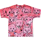 三姉妹とウフフのお店の犬犬犬 All-Over Print T-Shirt :back