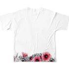 SANKAKU DESIGN STOREのFlower for waist circumference / WINTER フルグラフィックTシャツの背面