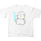 やわらか屋のやわらかパンチ フルグラフィックTシャツの背面