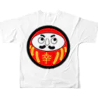 L-Monkeyのだるま フルグラフィックTシャツの背面