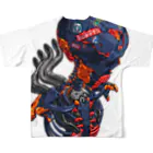 REDTAILのEnhanced skeleton + Moto engine All-Over Print T-Shirt :back