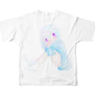 ﾓﾁｬﾓﾁｬの水色ジャージちゃん All-Over Print T-Shirt :back