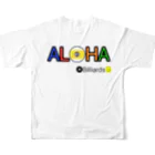 LOCO.AYAのALOHA Billiards ビリヤード デザイン フルグラフィックTシャツの背面