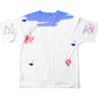 きっずしょっぷの飴を持った女の子 All-Over Print T-Shirt :back