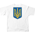 独立社PR,LLCのウクライナ応援 Save Ukraine 徹底抗戦Tシャツ All-Over Print T-Shirt :back