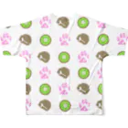 キウイ猫のキウイ猫　パターン フルグラフィックTシャツの背面