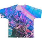 CageMaのCyber Neon Tokyo フルグラフィックTシャツの背面