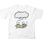 greetenの植木に雨を All-Over Print T-Shirt :back