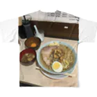 実食ラーメンのTシャツ屋さんの平塚にあるラーメン屋さんのTシャツ フルグラフィックTシャツの背面