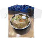 実食ラーメンのTシャツ屋さんの桜木町にあるラーメン屋さんのTシャツ フルグラフィックTシャツの背面