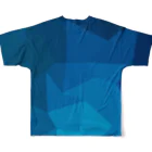 gemgemshopのポリゴン (青) All-Over Print T-Shirt :back