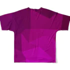 gemgemshopのポリゴン (紫) フルグラフィックTシャツの背面