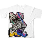 餅と肉が食べられないひと。の五角リズム All-Over Print T-Shirt :back