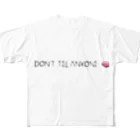 ボブサッピーのDon't tell anyone フルグラフィックTシャツ