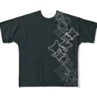 うずまきモンスターの家紋模様・幾何学模様的デザイン All-Over Print T-Shirt