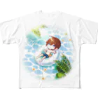 kirisaki490のトロピカルしぐれくん フルグラフィックTシャツ