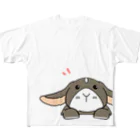 ZeuShopのうさぎのTシャツ フルグラフィックTシャツ