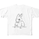 AngelRabbitsのうさぎむすこ（黒２） フルグラフィックTシャツ