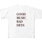 sakuranyanのgood music bad days フルグラフィックTシャツ