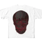 四六三のBlackSkull All-Over Print T-Shirt