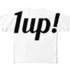 画用紙うどんの1up! フルグラフィックTシャツ