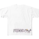 FREEDOM_K_のFREEDOM フルグラフィックTシャツ