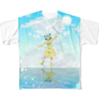 ぷωて( •́ .̫ •̀ و(و "の梅雨明け All-Over Print T-Shirt