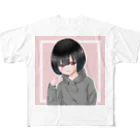 癒しの場所のパーカー姿の女の子 All-Over Print T-Shirt