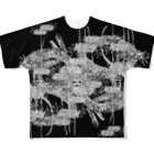 SumiReの蛇骨 彼岸花 黒 All-Over Print T-Shirt