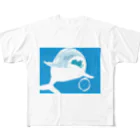 Drecome_Designのシロイルカ フルグラフィックTシャツ