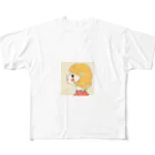 無糖 きな子のピアッシング All-Over Print T-Shirt