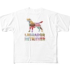 onehappinessのラブラドールレトリバー　マカロン All-Over Print T-Shirt