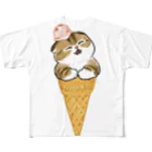 mofusandのアイスにゃん All-Over Print T-Shirt