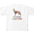 onehappinessのジャーマンシェパードドッグ　マカロン All-Over Print T-Shirt