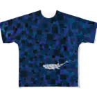 cuuyabowのシロナガスクジラ フルグラフィックTシャツ