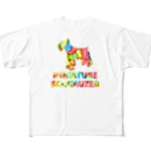 onehappinessのミニチュアシュナウザー　骨ガム All-Over Print T-Shirt