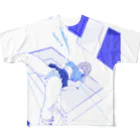loveclonesのWobbling 青の心象02 エロポップ 揺らぎ ガールズイラスト フルグラフィックTシャツ
