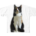 ねこのしゃくれムギー All-Over Print T-Shirt