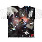 ねこのスペース SIX CAT フルグラフィックTシャツ