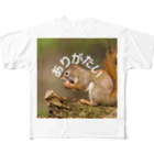 ミラくまのありがたい-りす-正方形 All-Over Print T-Shirt