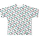 永井佳奈子の屈伸（赤青） フルグラフィックTシャツ