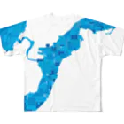 cuuyabowの関門海峡　モザイクブルー All-Over Print T-Shirt