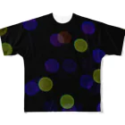 一瞬の花火の薄れる青 All-Over Print T-Shirt